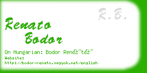 renato bodor business card